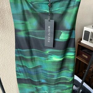 White Fox Boutique Strapless Green Dress
